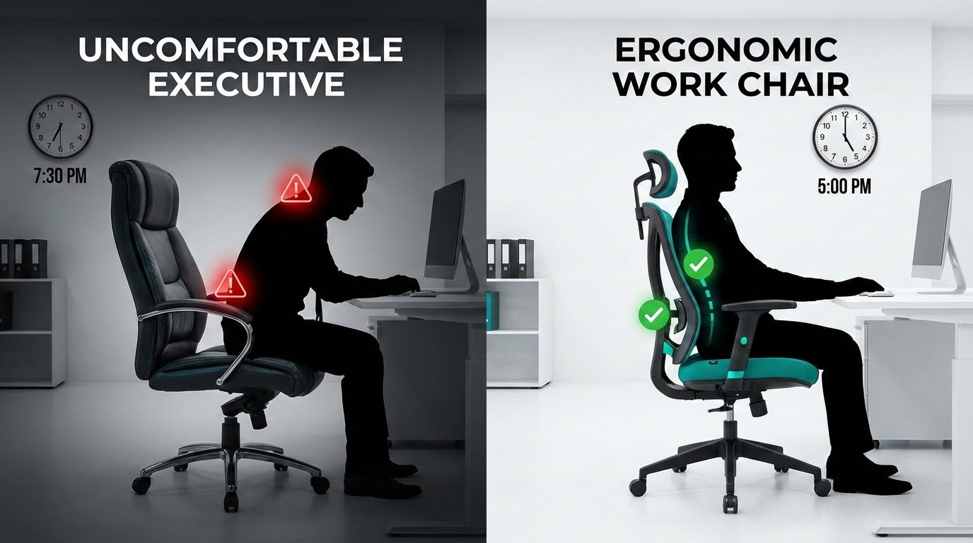 טעות נפוצה בבחירת כיסא משרדי