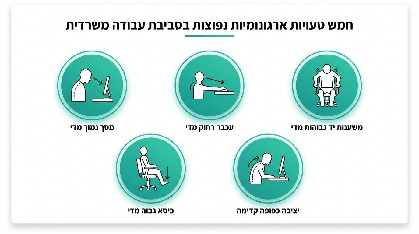 חמש טעויות נפוצות שהורסות את עמדת העבודה