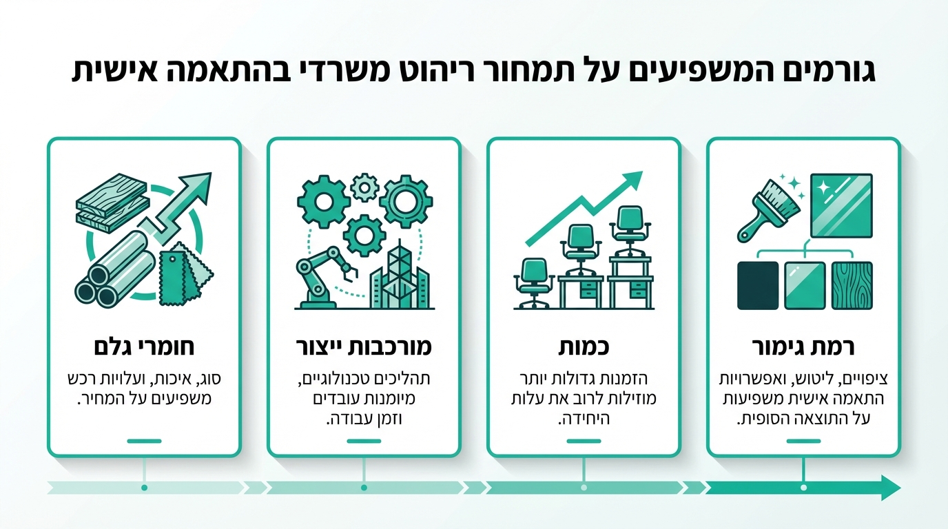 כמה עולה ריהוט משרדי בהתאמה אישית