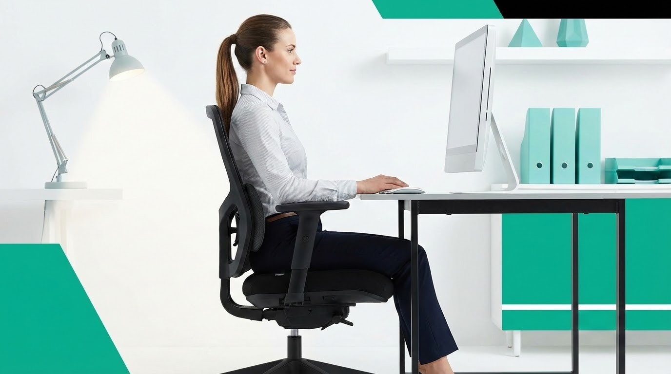 איך לשבת נכון מול מחשב למניעת כאבים