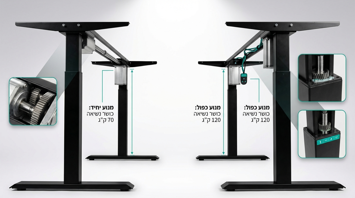 השוואה בין שולחן חד מנועי לדו מנועי