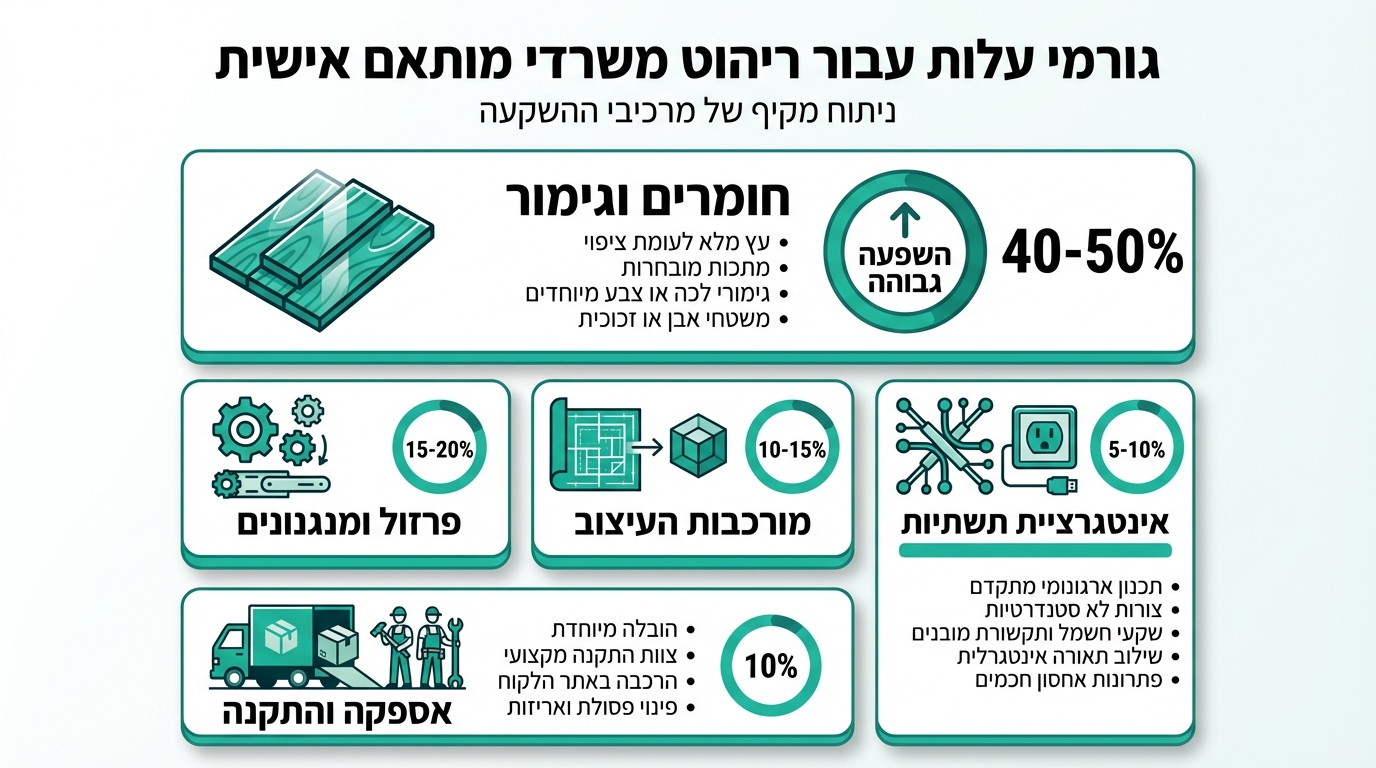 מה משפיע על מחיר של ריהוט משרדי בהתאמה אישית