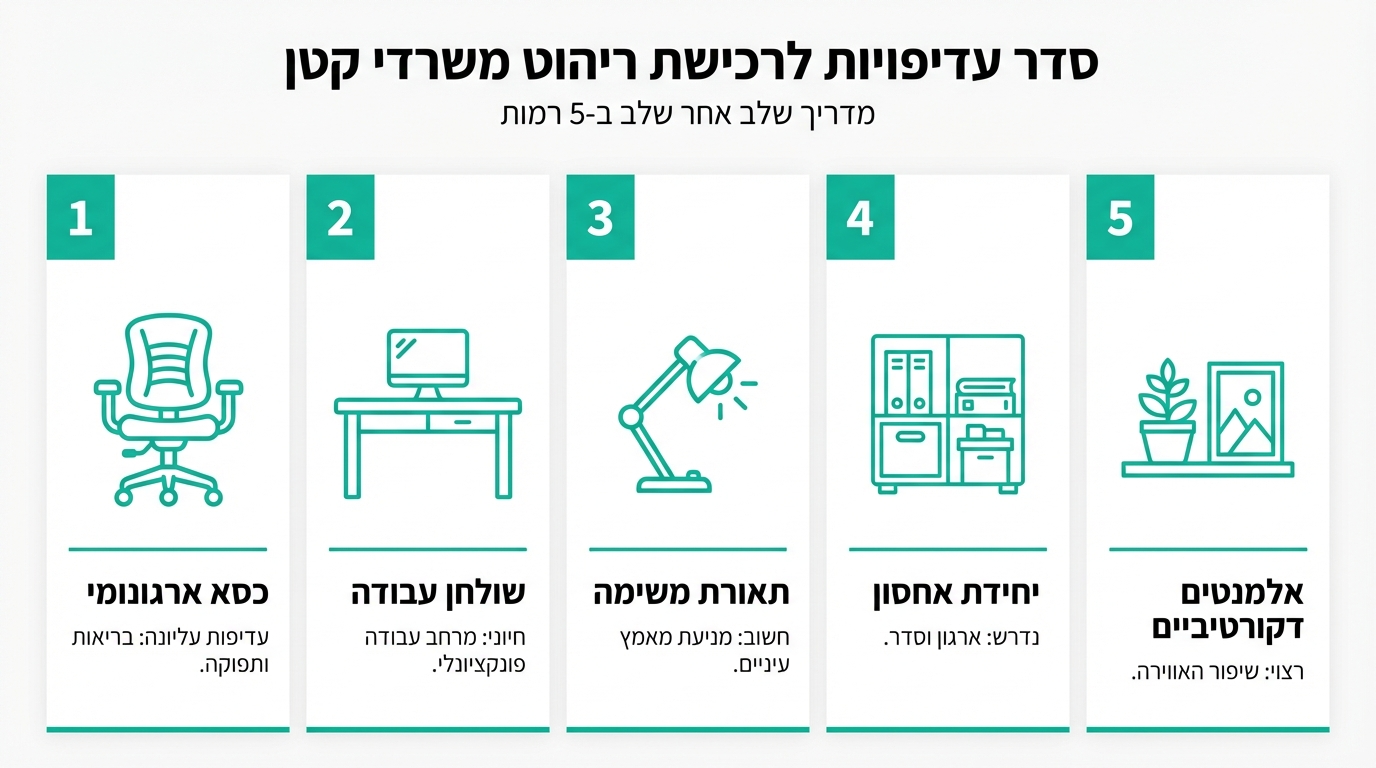 סדר עדיפויות לרכישת ריהוט משרדי