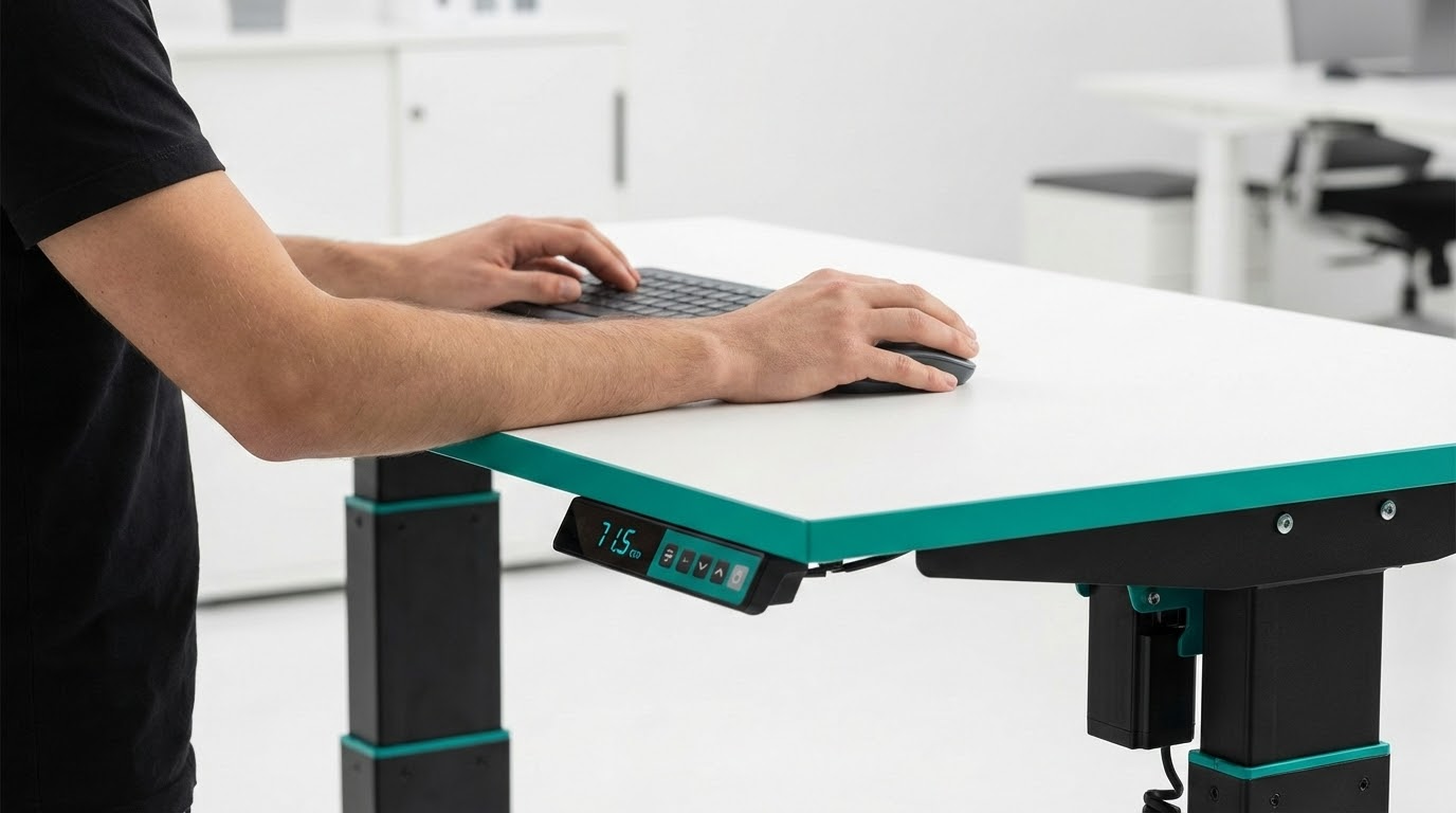 גובה נכון של שולחן עבודה והשפעה על הכתפיים