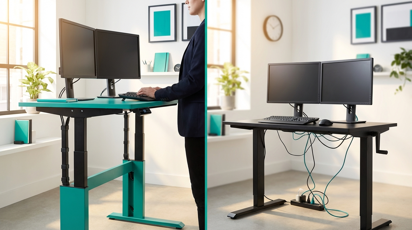 מנגנון בטיחות בשולחן עמידה חשמלי