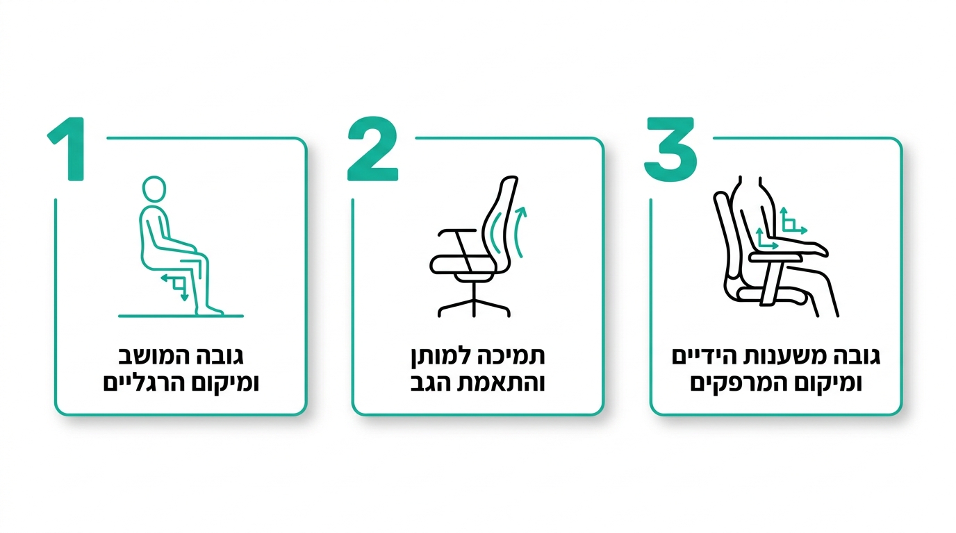 איך לכוון נכון כיסא לישיבה ממושכת במשרד