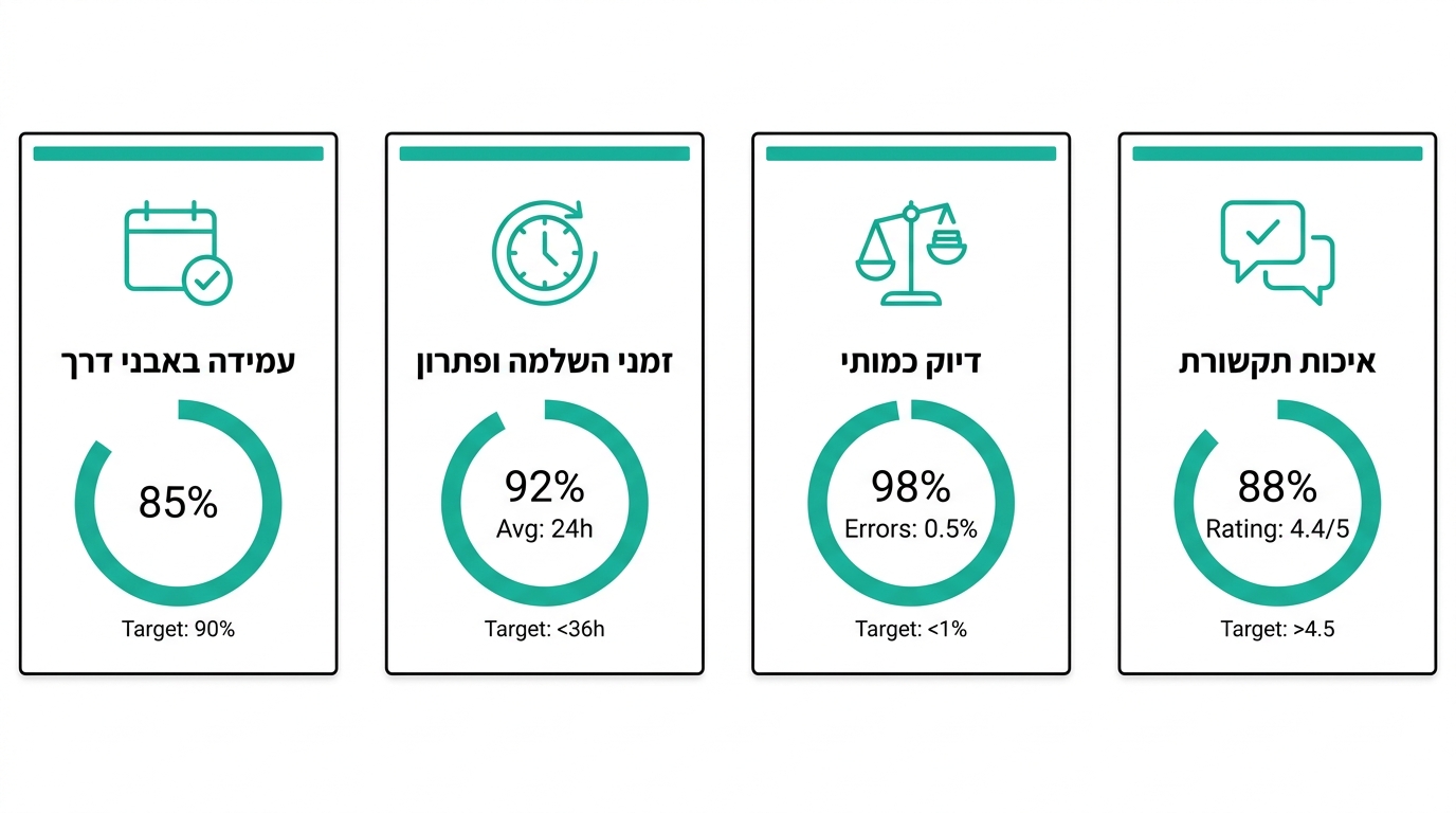מדדים לבדיקת איכות תהליך העבודה עם ספק ריהוט משרדי