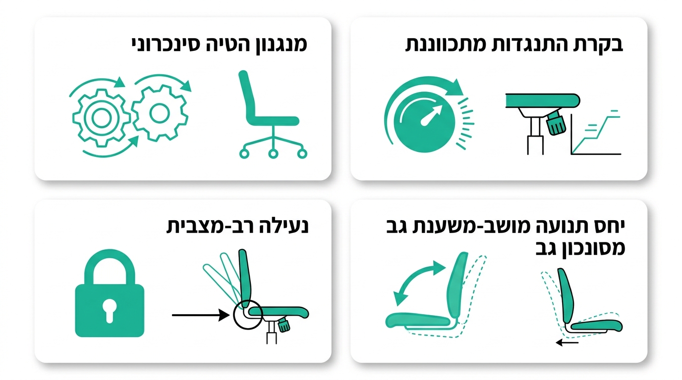 מנגנון חשוב בכיסא משרדי