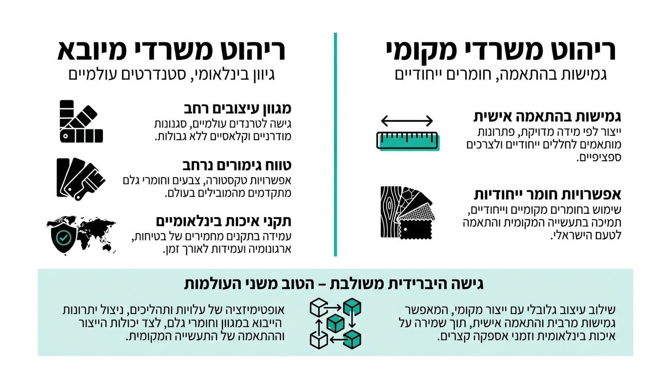 ההבדל בין ריהוט משרדי מקומי למיובא