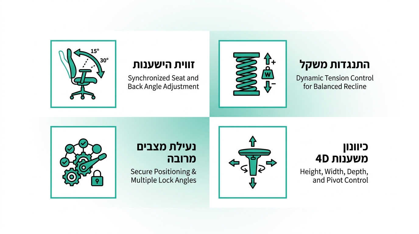 מנגנון מומלץ בכיסא למשקל גבוה